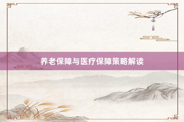 养老保障与医疗保障策略解读