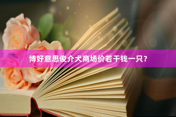 博好意思俊介犬商场价若干钱一只？
